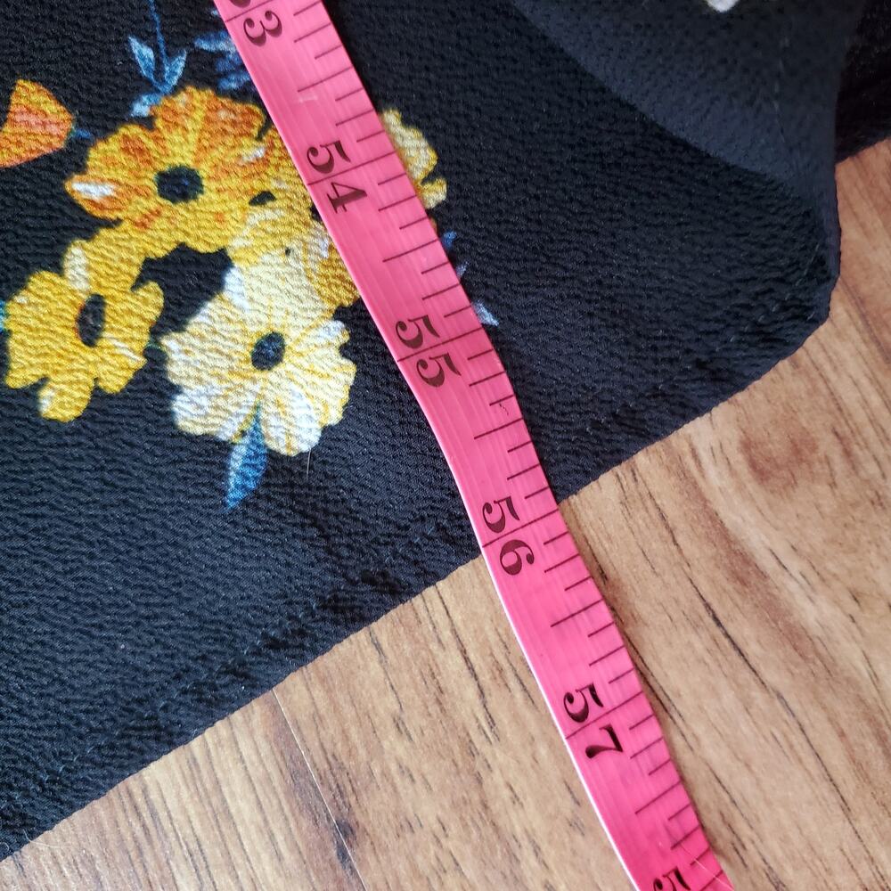 H&M Divided Dress Size 4 Floral Black Maxi Sleeveless - Picture 7 of 7